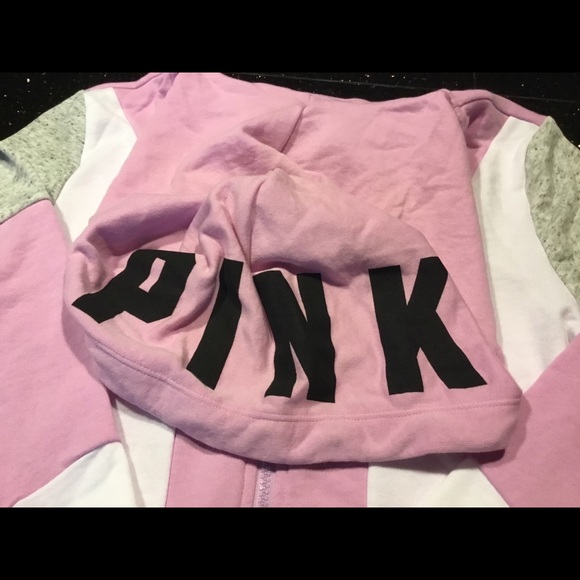 NWT VS PINK LilacPink Perfect Zip Sweatshirt - Picture 3 of 6